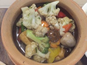 bean curd steamed veg in clay pot at Tib Restaurant - Phan Ke Binh in Ho Chi Minh City