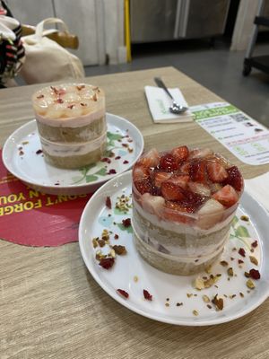 Lychee & strawberry at Greendot 绿一点 - Paya Lebar in Central Singapore