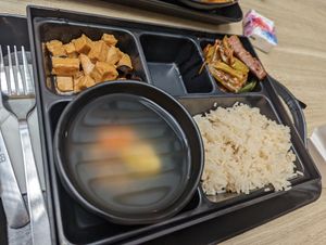 Light bento with sesame rice 😋 at Greendot 绿一点 - Paya Lebar in Central Singapore