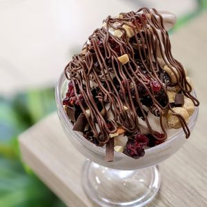 Belgian Chocolate Hazelnut Oat Milk Soft Serve at Greendot 绿一点 - Paya Lebar in Central Singapore