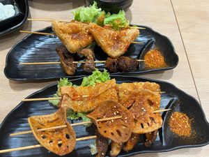 Just deep fried and glazed but very pricey  at Greendot 绿一点 - Paya Lebar in Central Singapore