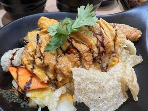 Upclose of curry rice  at Greendot 绿一点 - Paya Lebar in Central Singapore