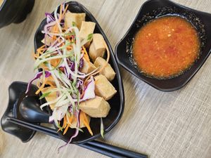 Fried tofu. 22/9/23 at Greendot 绿一点 - Paya Lebar in Central Singapore