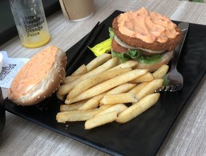Burger  at Greendot 绿一点 - Paya Lebar in Central Singapore