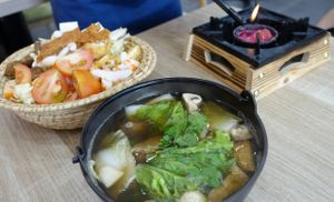 mushroom hot pot set for 2 pax at Greendot 绿一点 - Paya Lebar in Central Singapore