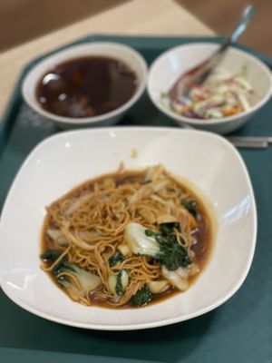Stew Yee Mee with complimentary soup & salad at Kampung Senang EcoHarmony Cafe 轻安地球村 in Central Singapore