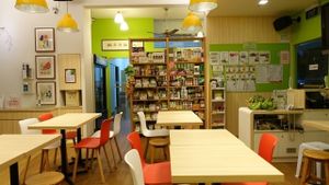 cafe decor and grocery area at Kampung Senang EcoHarmony Cafe 轻安地球村 in Central Singapore