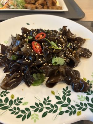 Black fungus   at Kampung Senang EcoHarmony Cafe 轻安地球村 in Central Singapore