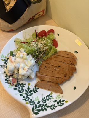 Truffle steak  at Kampung Senang EcoHarmony Cafe 轻安地球村 in Central Singapore