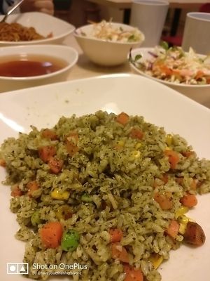 healthy 香椿 fried rice at Kampung Senang EcoHarmony Cafe 轻安地球村 in Central Singapore