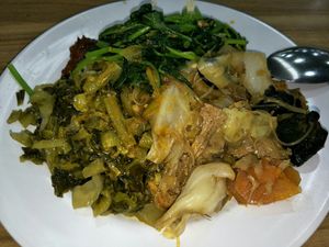 Vegetarian Mix Rice - $3.60 at Tanaka Vegetarian 田中素食 - Fajar in West Singapore