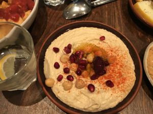 Hummus  at Meze Meze in Edinburgh