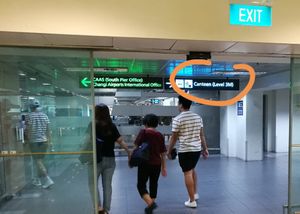 Follow signs for the canteen from Carpark A2 at SIN - Ba Fang Vegetarian 八方素食 - T2 in East Singapore