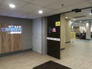 Entrance to the canteen at SIN - Ba Fang Vegetarian 八方素食 - T2 in East Singapore