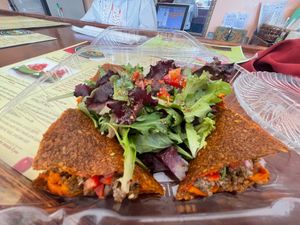 Quesadilla on flax bread  at Lov'n It Live in East Point