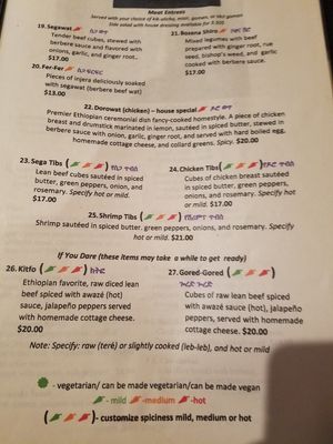 Menu page 3 at Empress Taytu in Cleveland