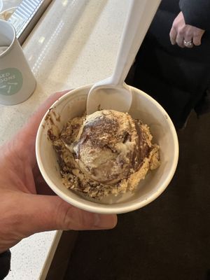 Vegan buckeye is love  at Mitchell's Ice Cream in Cleveland