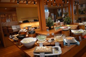 Buffet. Some things were labelled, but not everything. at Hinano in Sapporo