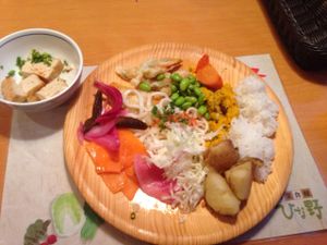 Vegan food at Hinano buffet at Hinano in Sapporo