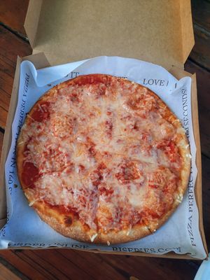 Rise Pie with vegan cheese at Rise Pies in Boardman