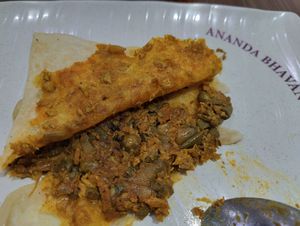 Mutarbak fillings. Ask for this without Ghee. at Ananda Bhavan - Buffalo Rd in Central Singapore