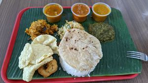 South Indian Thali (vegan selection) at Ananda Bhavan - Buffalo Rd in Central Singapore