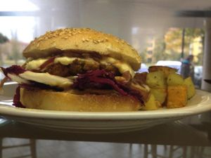 Seitan Burger at Ravegan Gastronomia in Ravenna