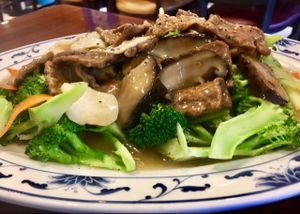 broccoli with mock beef at An Lac Hanh in South El Monte