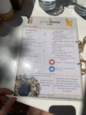 Freshly crafted barista coffee out front  at Greenhouse Cafe in Caloundra