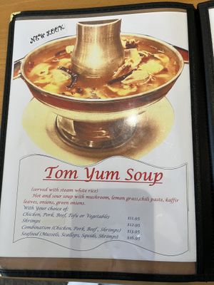 Menu  at Taste of Thai Cuisine in Roswell