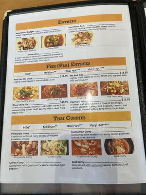 Menu  at Taste of Thai Cuisine in Roswell