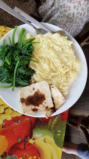 Mashed potato plate at Soul Kitchen in Rishikesh