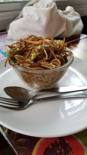 Stir fry noodles at Soul Kitchen in Rishikesh