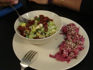 Risotto was a bit disappointing. But beets on the side were delicious. at Vegan Inspiratsioon in Tallinn