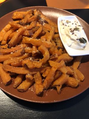 sweet potato fries at Vegan Inspiratsioon in Tallinn