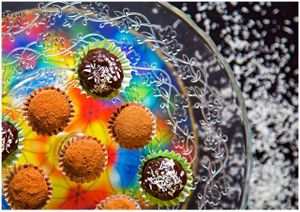 Handmade chocolate truffle. at Vegan Inspiratsioon in Tallinn