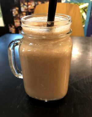 Snickers shake  at Vegan Inspiratsioon in Tallinn