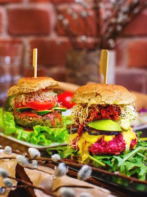 Inspiratsioon´s special house burger at Vegan Inspiratsioon in Tallinn