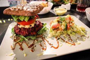 the house special burger at Vegan Inspiratsioon in Tallinn
