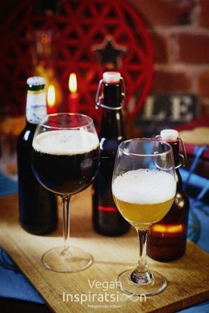 Home-made beer with lots of diffrent options: pale ale, red ale, cinnamon ale. at Vegan Inspiratsioon in Tallinn