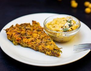 Estonian pie with oriental hummus. at Vegan Inspiratsioon in Tallinn