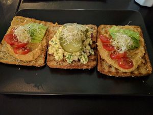 Toast hummus  at Vegan Inspiratsioon in Tallinn