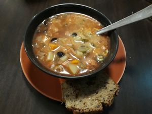 russian style tomato soup at Vegan Inspiratsioon in Tallinn