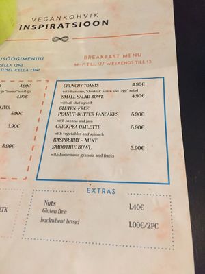 brunch  at Vegan Inspiratsioon in Tallinn