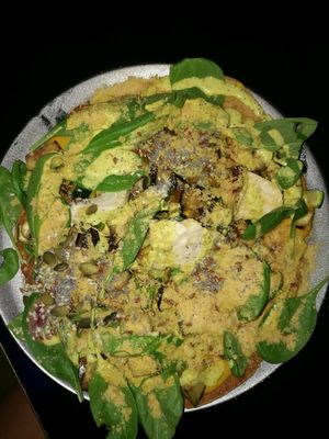 best vegan pizza at Vegan Inspiratsioon in Tallinn