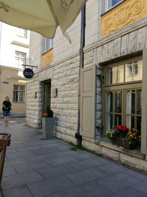 View from the terrasse at Vegan Inspiratsioon in Tallinn