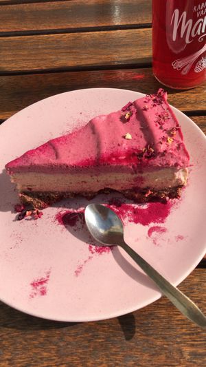 Raw Rasperry Cake at Vegan Inspiratsioon in Tallinn