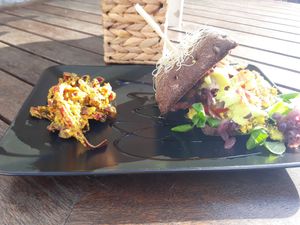 Vegan burguer at Vegan Inspiratsioon in Tallinn