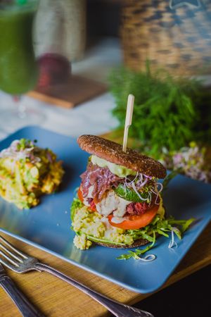 House burger  at Vegan Inspiratsioon in Tallinn