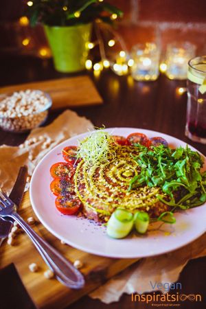 Vegan omelette at Vegan Inspiratsioon in Tallinn
